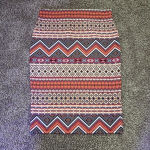 My Michelle printed XL pencil skirt